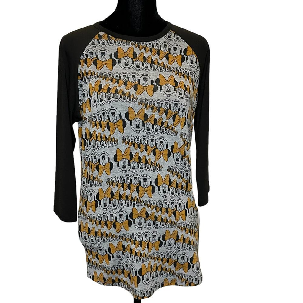 LuLaRoe Disney Minnie Mouse Randy Raglan Baseball Tee